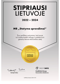 Sertifikatai, pažymėjimai ir kt.