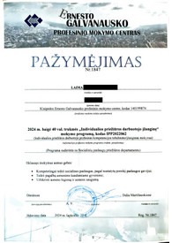 Sertifikatai, pažymėjimai ir kt.