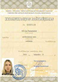 Sertifikatai, pažymėjimai ir kt.