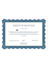 Sertifikatai, pažymėjimai ir kt.