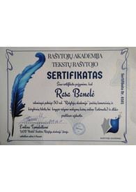 Sertifikatai, pažymėjimai ir kt.