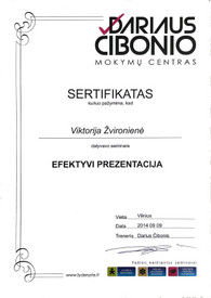 Sertifikatai, pažymėjimai ir kt.