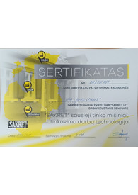 Sertifikatai, pažymėjimai ir kt.