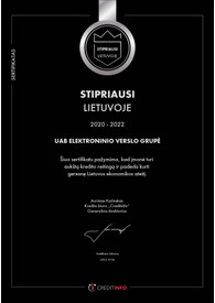 Sertifikatai, pažymėjimai ir kt.