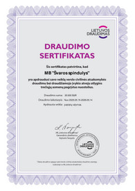 Sertifikatai, pažymėjimai ir kt.