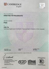 Sertifikatai, pažymėjimai ir kt.