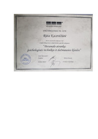 Sertifikatai, pažymėjimai ir kt.