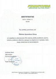 Sertifikatai, pažymėjimai ir kt.