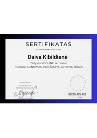 Sertifikatai, pažymėjimai ir kt.