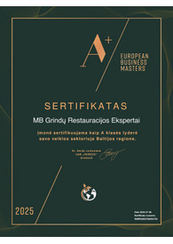 Sertifikatai, pažymėjimai ir kt.