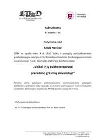 Sertifikatai, pažymėjimai ir kt.