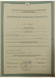 Sertifikatai, pažymėjimai ir kt.