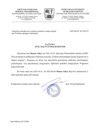 Sertifikatai, pažymėjimai ir kt.