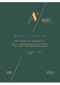 Sertifikatai, pažymėjimai ir kt.