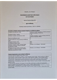 Sertifikatai, pažymėjimai ir kt.