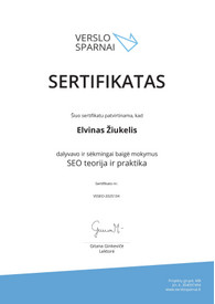 Sertifikatai, pažymėjimai ir kt.