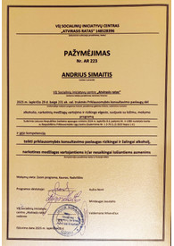 Sertifikatai, pažymėjimai ir kt.