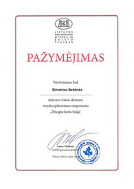 Sertifikatai, pažymėjimai ir kt.