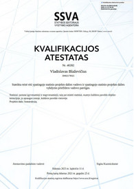 Sertifikatai, pažymėjimai ir kt.