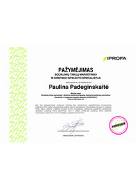Sertifikatai, pažymėjimai ir kt.