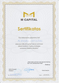 Sertifikatai, pažymėjimai ir kt.