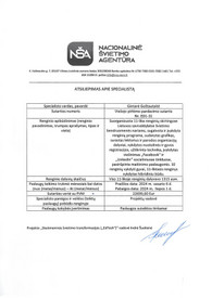 Sertifikatai, pažymėjimai ir kt.