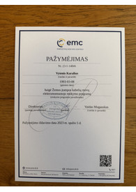 Sertifikatai, pažymėjimai ir kt.