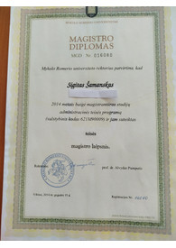 Sertifikatai, pažymėjimai ir kt.