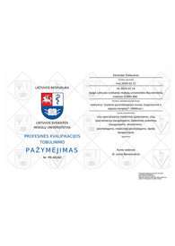 Sertifikatai, pažymėjimai ir kt.