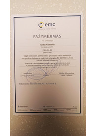 Sertifikatai, pažymėjimai ir kt.