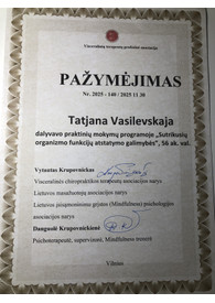 Sertifikatai, pažymėjimai ir kt.
