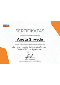 Sertifikatai, pažymėjimai ir kt.