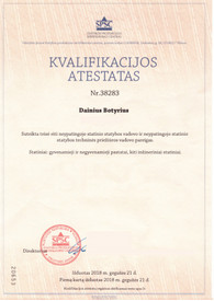 Sertifikatai, pažymėjimai ir kt.