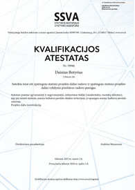 Sertifikatai, pažymėjimai ir kt.