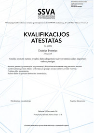 Sertifikatai, pažymėjimai ir kt.