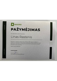 Sertifikatai, pažymėjimai ir kt.