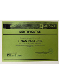 Sertifikatai, pažymėjimai ir kt.