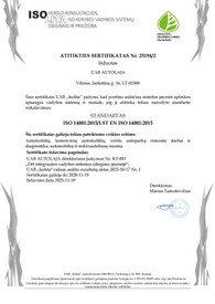 Sertifikatai, pažymėjimai ir kt.