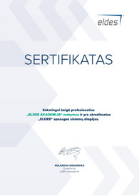 Sertifikatai, pažymėjimai ir kt.