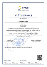 Sertifikatai, pažymėjimai ir kt.