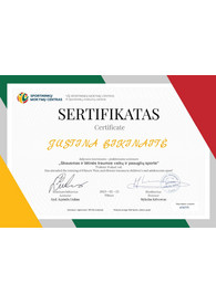 Sertifikatai, pažymėjimai ir kt.