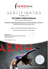 Sertifikatai, pažymėjimai ir kt.