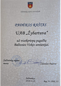 Sertifikatai, pažymėjimai ir kt.