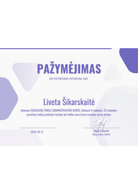 Sertifikatai, pažymėjimai ir kt.