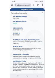 Sertifikatai, pažymėjimai ir kt.