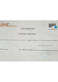 Sertifikatai, pažymėjimai ir kt.