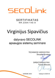 Sertifikatai, pažymėjimai ir kt.