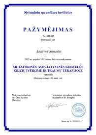 Sertifikatai, pažymėjimai ir kt.