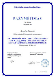 Sertifikatai, pažymėjimai ir kt.
