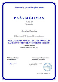 Sertifikatai, pažymėjimai ir kt.